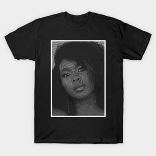 Black Woman In Spiral Lines T-Shirt